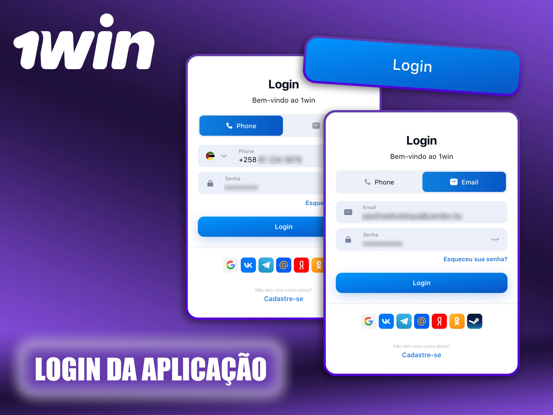 Você pode fazer login no aplicativo 1Win a qualquer momento.