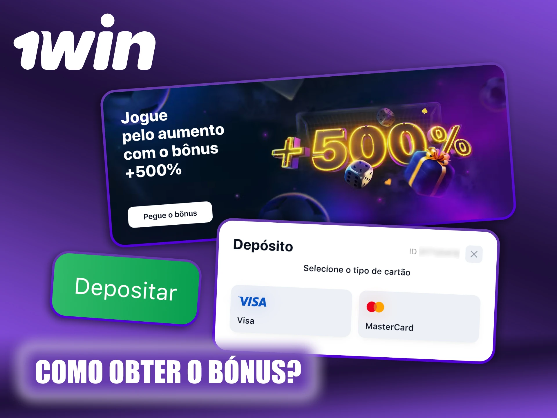 Receber o bónus de inscrição 1Win é rápido e fácil.