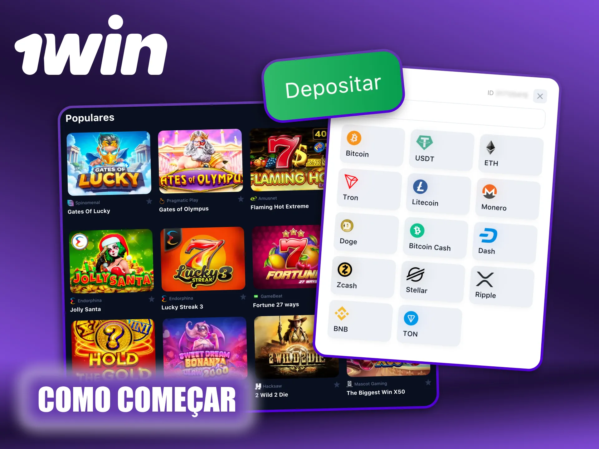 Começar a jogar no 1Win Casino é muito simples.