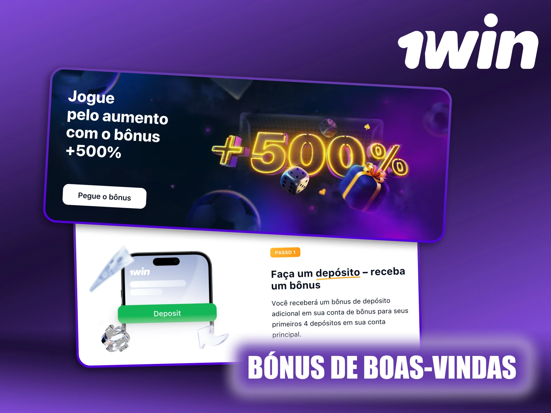 Ativar o bónus de boas-vindas 1Win para apostas em eSports.