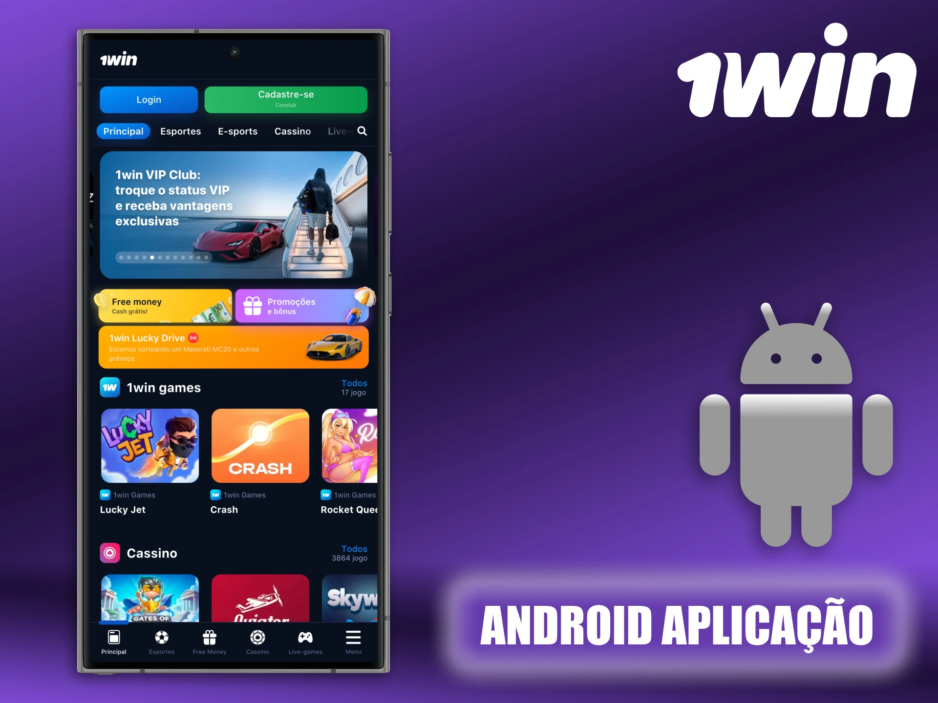Você pode baixar o APK do 1Win gratuitamente.