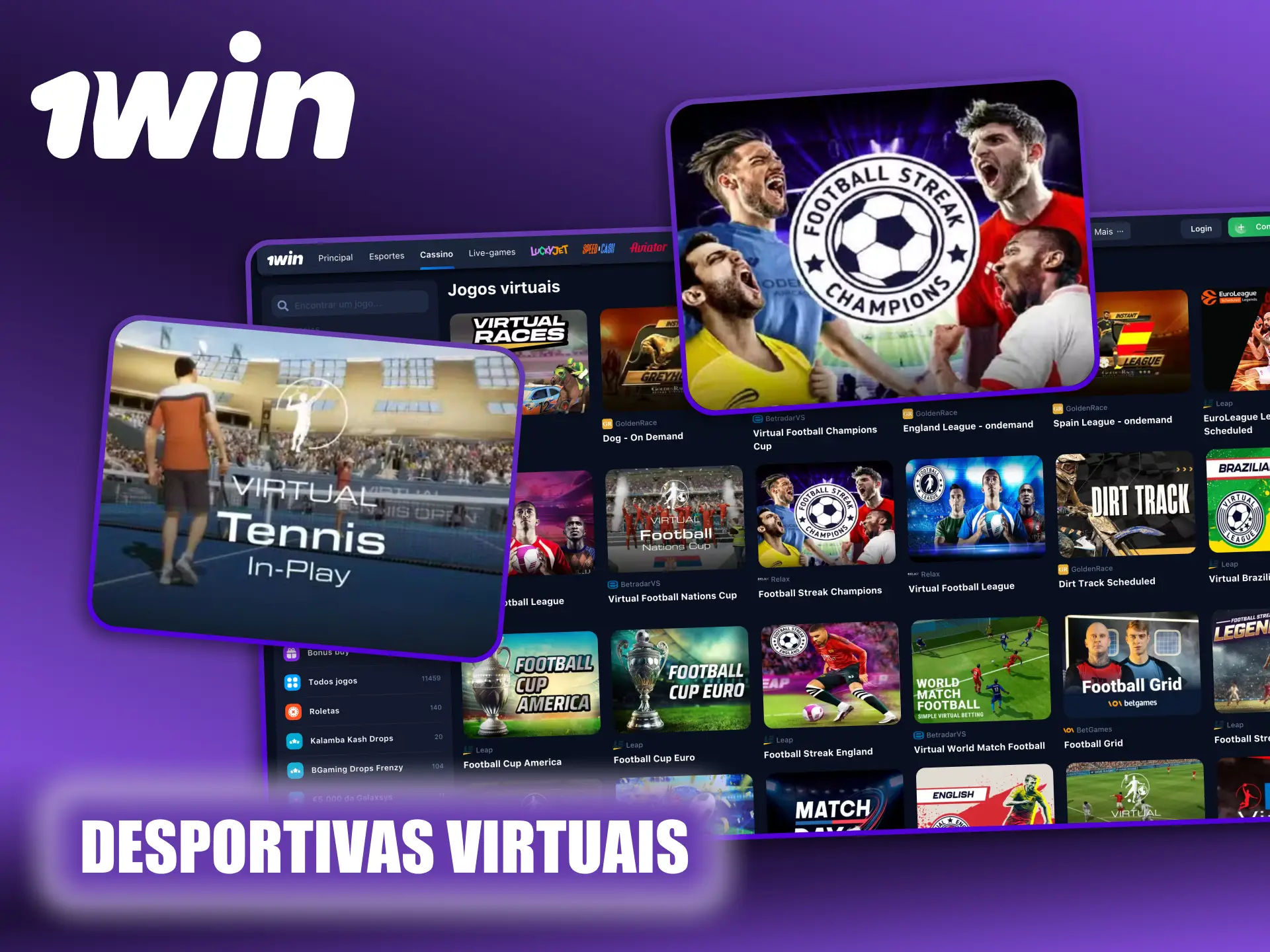 No 1Win oficial também é possível apostar em esportes virtuais.