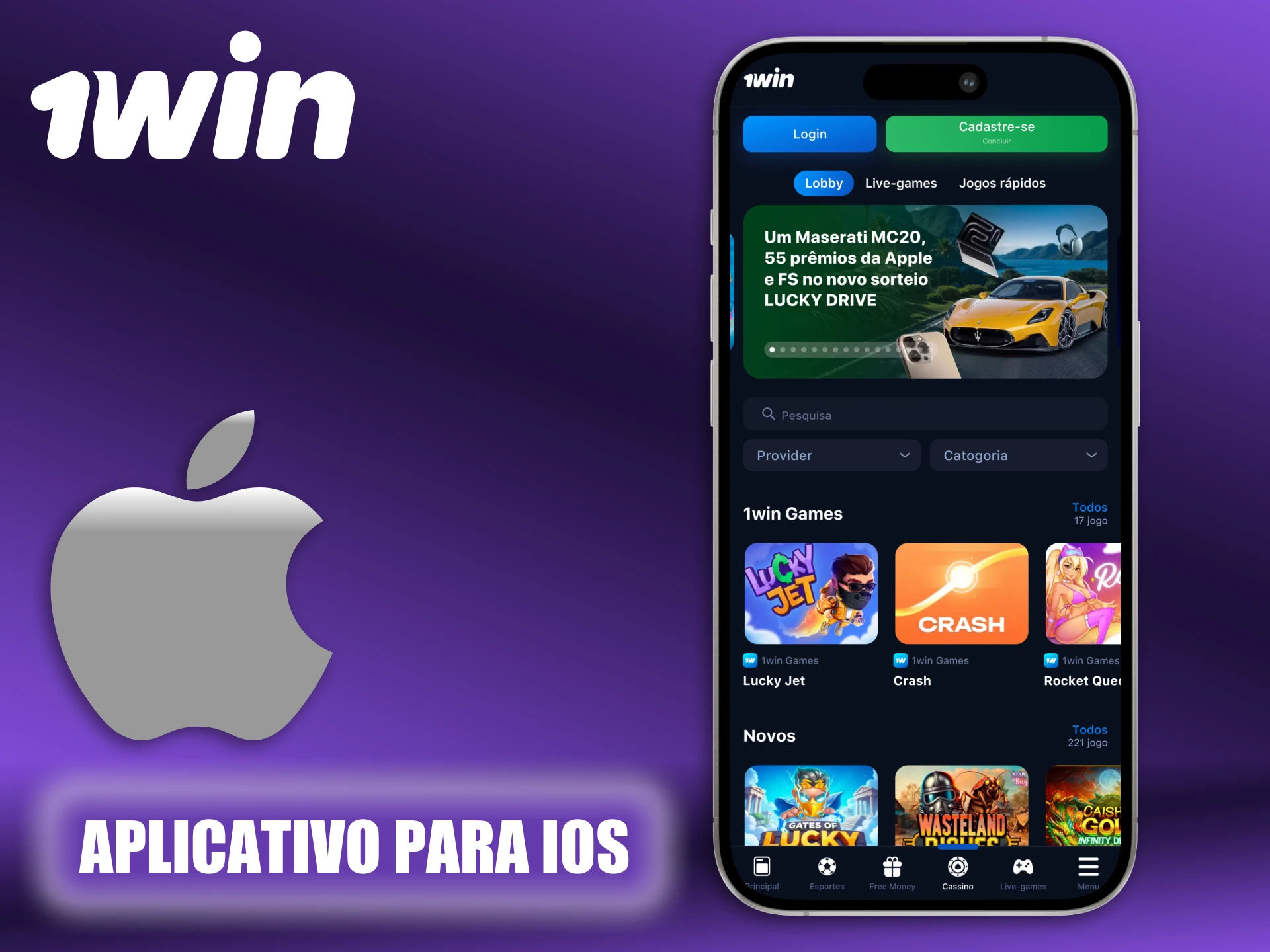 Instale o 1Win PWA diretamente na sua tela inicial.