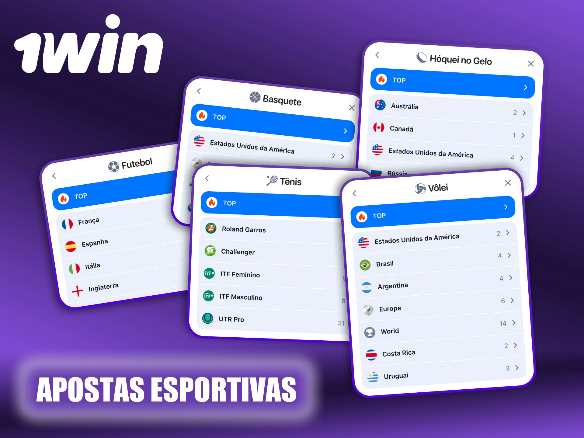 O 1Win oferece uma vasta seleção de desportos e torneios.