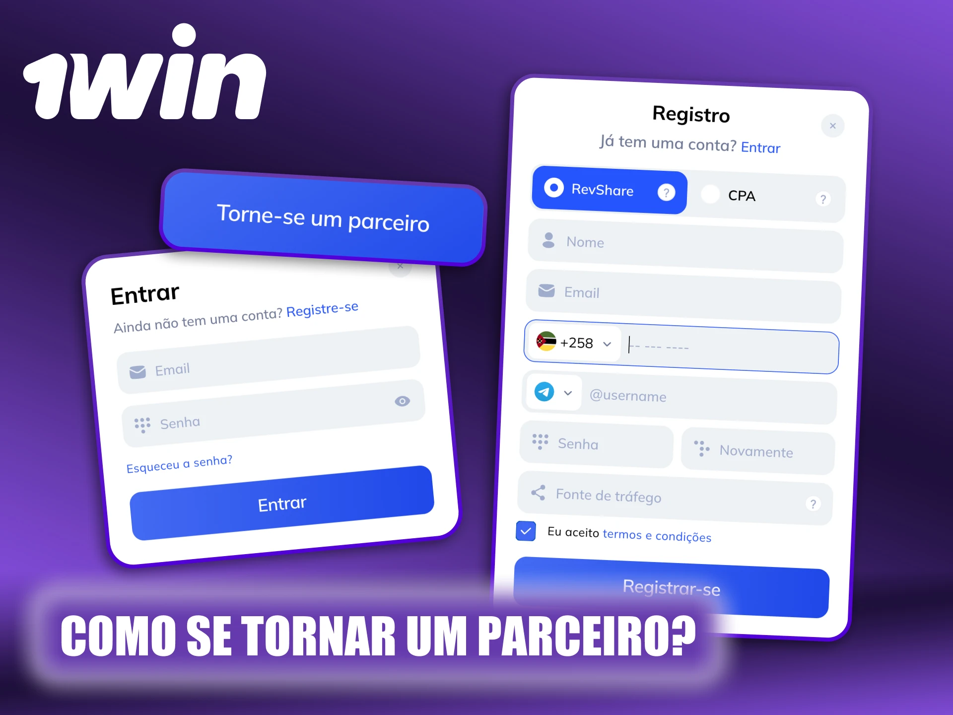Registe-se na 1Win Partners para começar a rentabilizar o seu blogue.