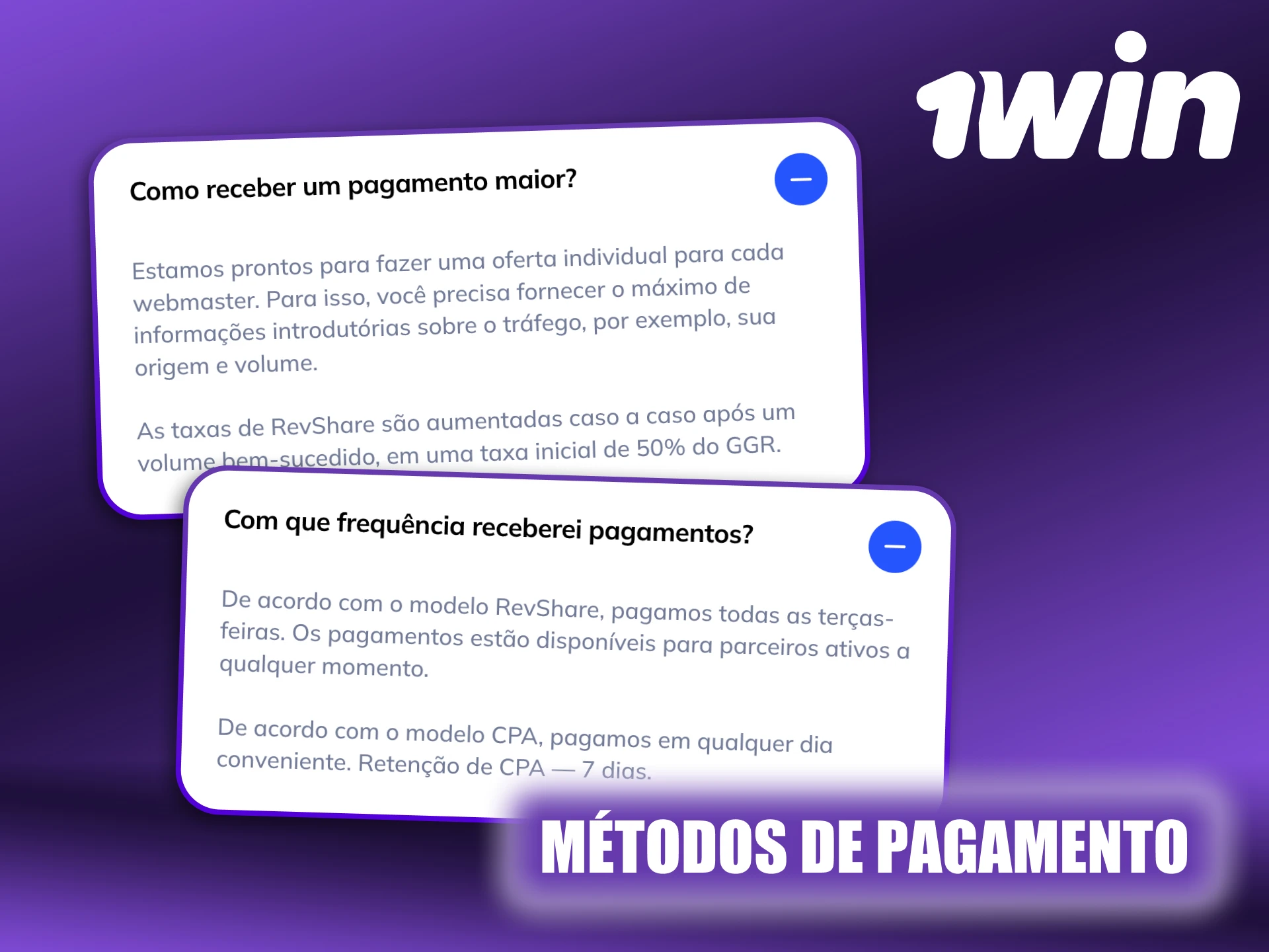 Retire seus ganhos facilmente na conta de afiliado 1Win.